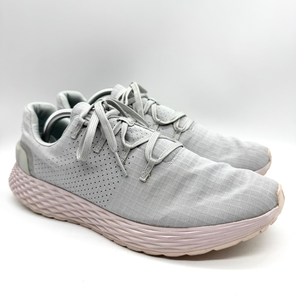 NoBull Allday 365 Ripstop Everyday Runner Sneakers Light Grey/Pink Size 11.5